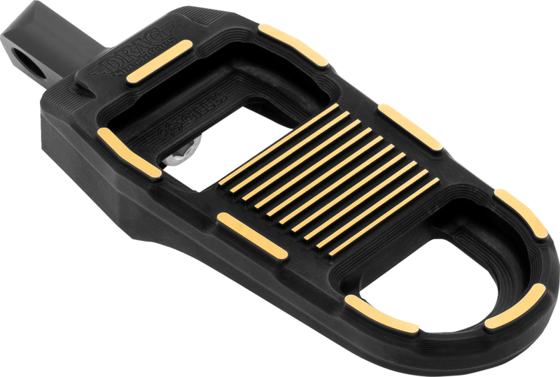 DRAG SPECIALTIES Adjustable Foot Pegs - Black/Gold RGK2-B003