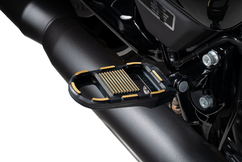 DRAG SPECIALTIES Adjustable Foot Pegs - Black/Gold RGK2-B003