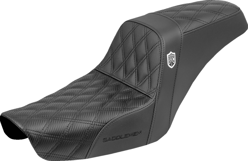 SADDLEMEN Step-Up Seat - Gripper - Black - Dyna '96-'03 SC89604D0