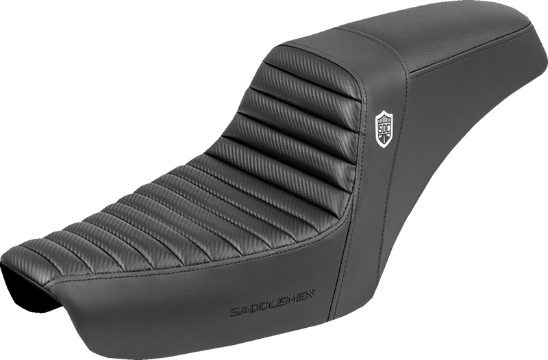 SADDLEMEN Step-Up Seat - Tuck-n-Roll - Black - Dyna '96-'03 SC89604T