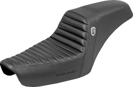 SADDLEMEN Step-Up Seat - Tuck-n-Roll - Black - Dyna '96-'03 SC89604T