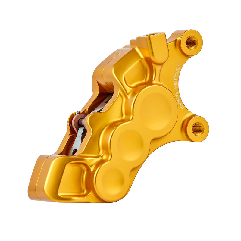 ARLEN NESS 6-PISTON DIFFERENTIAL BORE BRAKE CALIPERS, 11.8" GOLD - LEFT - Harley-Davidson '06-'22 - 02-225