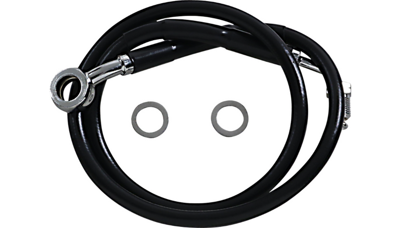 DRAG SPECIALTIES Brake Line - +8" - Black - '18-'23 Softail - 618631-8BLK