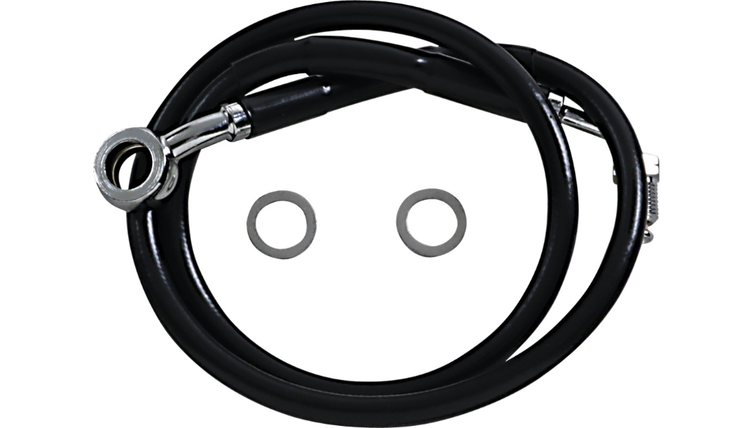 DRAG SPECIALTIES Brake Line - +8" - Black - '18-'22 Softail 618631-8BLK