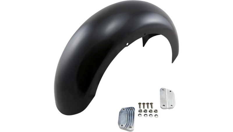 KLOCK WERKS Slicer Fender Kit - w/ Satin Blocks - Steel - 18" - Softail '18-'25 - KWF-02-0511