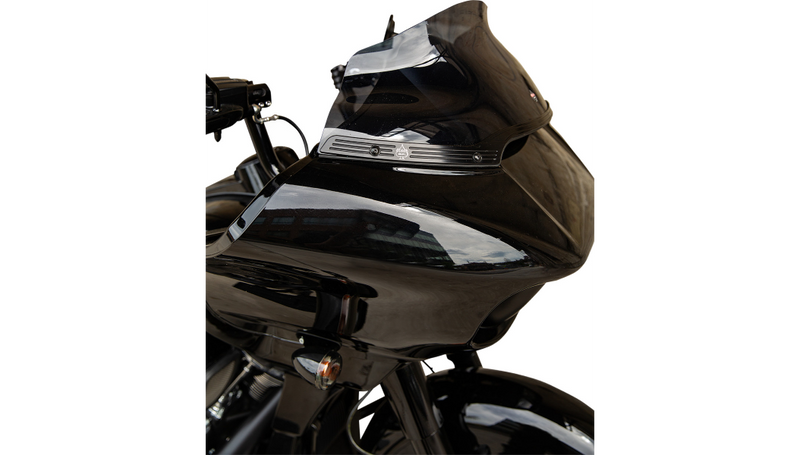 KLOCK WERKS Windshield Trim - KERF - Road Glide 2015-2023 - Black w Contrast Logo KWW-01-0574 - PartsOutlet.com.au