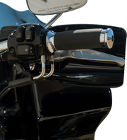 KLOCK WERKS Flare? Handguards - Harley-Davidson Cable Clutch - Black KWS-01-0120-CC