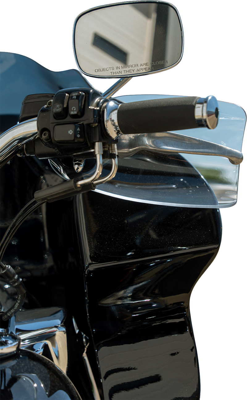 KLOCK WERKS Flare? Handguards - Harley-Davidson Cable Clutch - Clear KWS-01-0121-CC