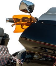 KLOCK WERKS Flare? Handguards - Harley-Davidson Cable Clutch - Orange Ice KWS-01-0125-CC