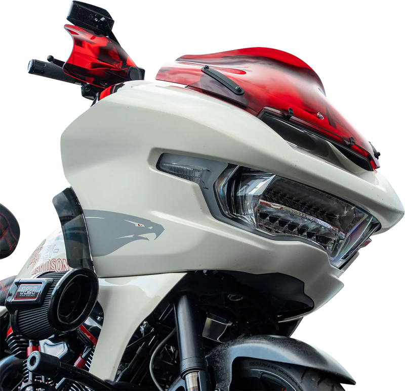 KLOCK WERKS Flare? Handguards - Harley-Davidson Cable Clutch - Red KWS-01-0129-CC
