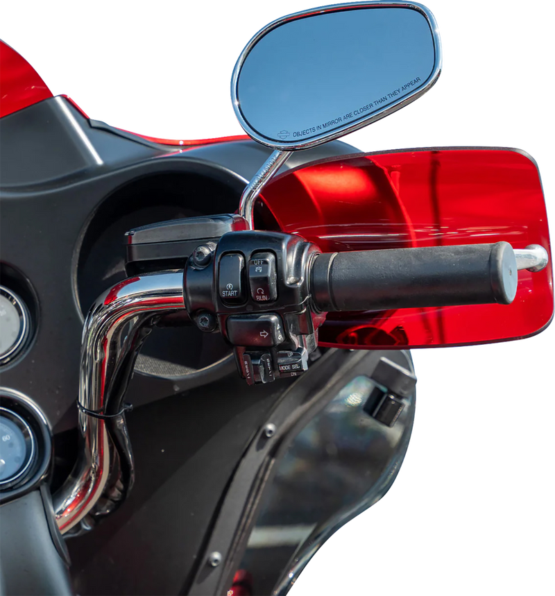 KLOCK WERKS Flare? Handguards - Harley-Davidson Hydraulic Clutch - Red KWS-01-0129-HC