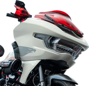 KLOCK WERKS Flare? Handguards - Harley-Davidson Hydraulic Clutch - Red KWS-01-0129-HC
