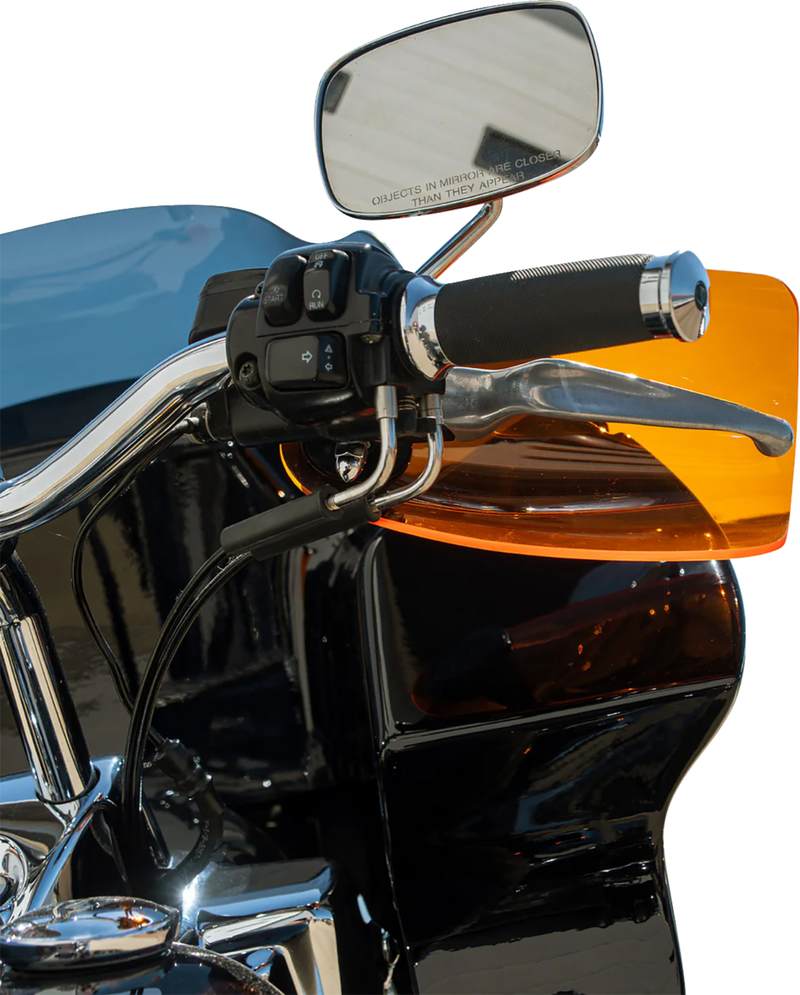 KLOCK WERKS Flare? Handguards - Harley-Davidson Cable Clutch - Orange KWS-01-0130-CC