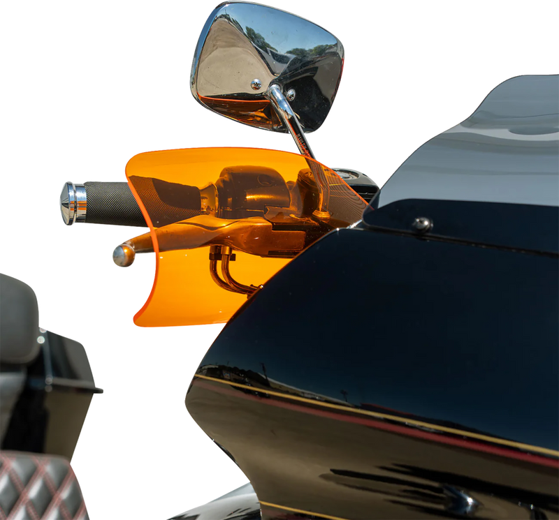KLOCK WERKS Flare? Handguards - Harley-Davidson Hydraulic Clutch - Orange KWS-01-0130-HC