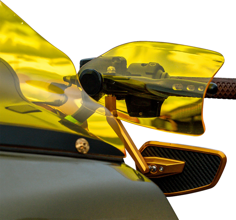 KLOCK WERKS Flare? Handguards - Harley-Davidson Hydraulic Clutch - Yellow KWS-01-0131-HC