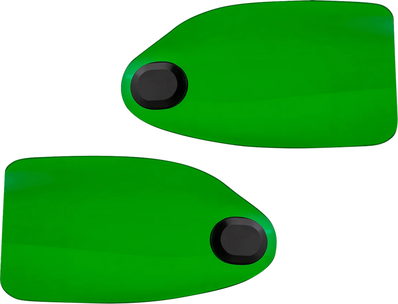 KLOCK WERKS Flare? Handguards - Harley-Davidson Hydraulic Clutch - Green KWS-01-0132-HC