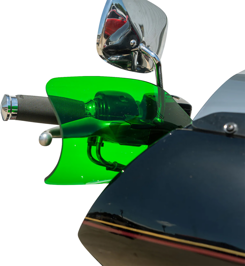 KLOCK WERKS Flare? Handguards - Harley-Davidson Hydraulic Clutch - Green KWS-01-0132-HC