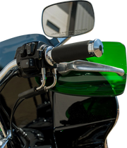 KLOCK WERKS Flare? Handguards - Harley-Davidson Hydraulic Clutch - Green KWS-01-0132-HC