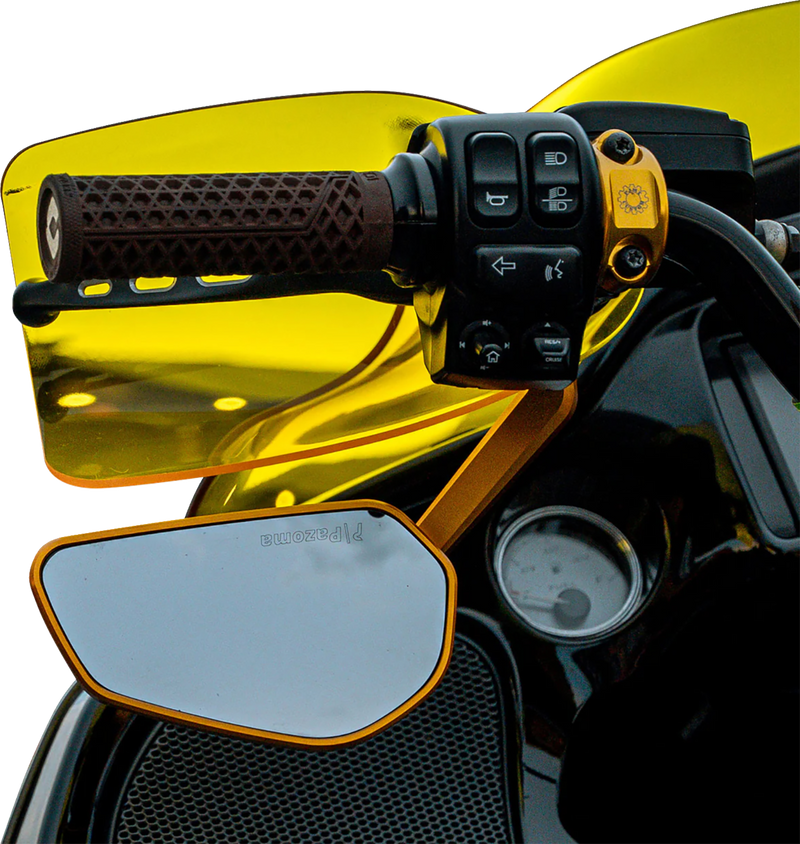 KLOCK WERKS Flare? Handguards - Harley-Davidson Hydraulic Clutch - Yellow KWS-01-0131-HC