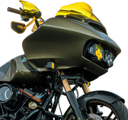 KLOCK WERKS Flare? Handguards - Harley-Davidson Hydraulic Clutch - Yellow KWS-01-0131-HC