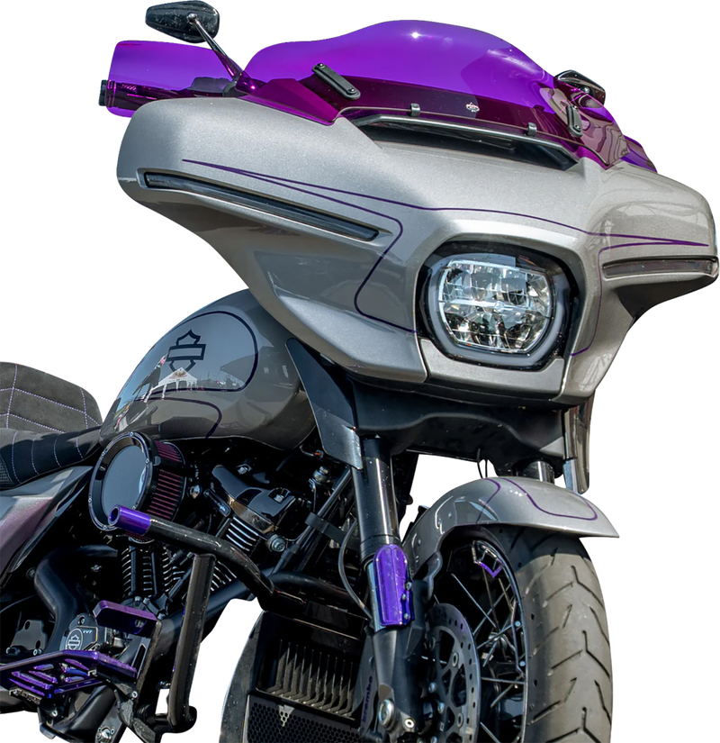 KLOCK WERKS Flare? Handguards - Harley-Davidson Hydraulic Clutch - Purple KWS-01-0134-HC