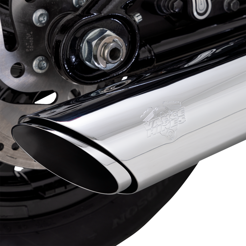 VANCE & HINES Twin Slash Slip-On Muffler - Chrome - Softail 16750