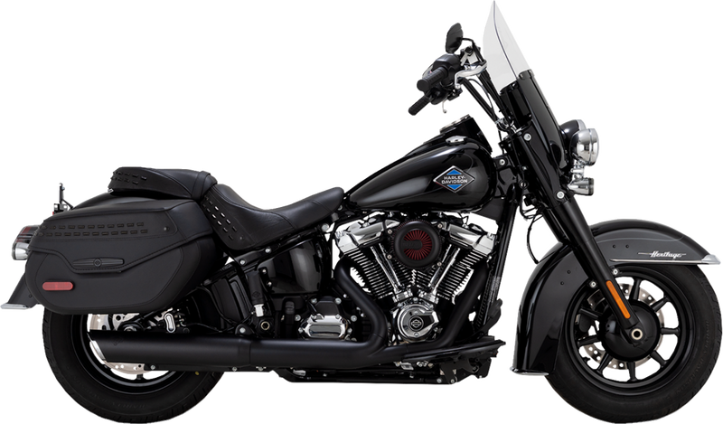 VANCE & HINES Twin Slash Slip-On Muffler - Black - Softail 46750