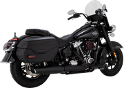 VANCE & HINES Twin Slash Slip-On Muffler - Black - Softail 46750