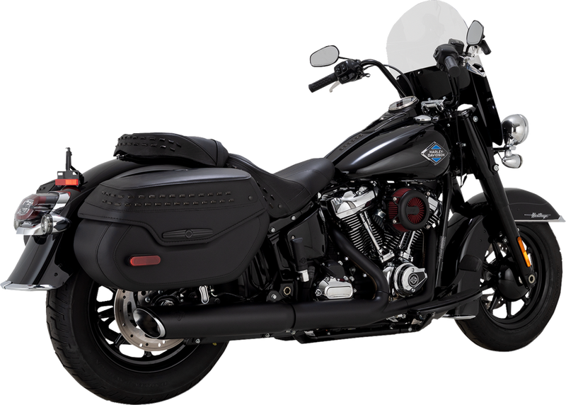 VANCE & HINES Twin Slash Slip-On Muffler - Black - Softail 46750