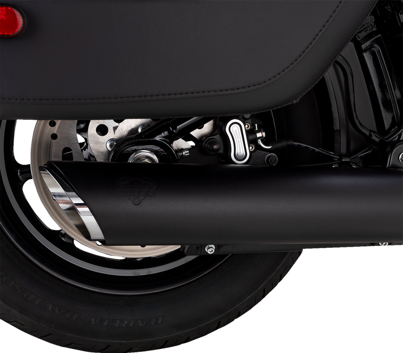 VANCE & HINES Twin Slash Slip-On Muffler - Black - Softail 46750