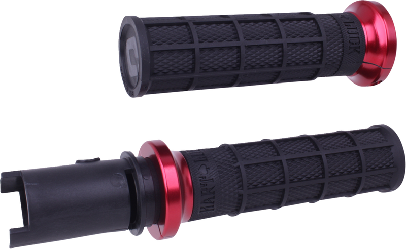 ODI Hart-Luck Signature V-Twin Lock-On™ Grips - CVO - Black/Red V31HTC-BB-R