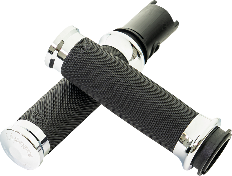 LA CHOPPERS County Line Grips - '23-'25 TBW - Chrome LA-7493-01