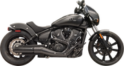 BASSANI XHAUST 4" Slip-On Muffler with Billet End Cap - Black - Scout 8S37B