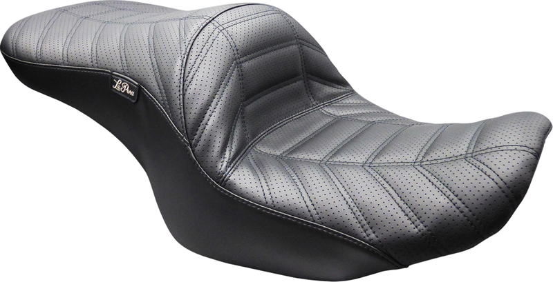 LE PERA Maverick Up-Front Seat - Without Backrest - Black Indy Stitch - FLH/FLT '23-'26 LVU-957 INDY
