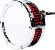 FEULING PARTS BA Slim Air Cleaner Kit - Chrome - Red Filter - Twin Cam 5447-S