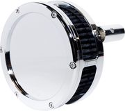 FEULING PARTS BA Slim Air Cleaner Kit - Chrome - Black Filter - '08-'17 Twin Cam 5557-S