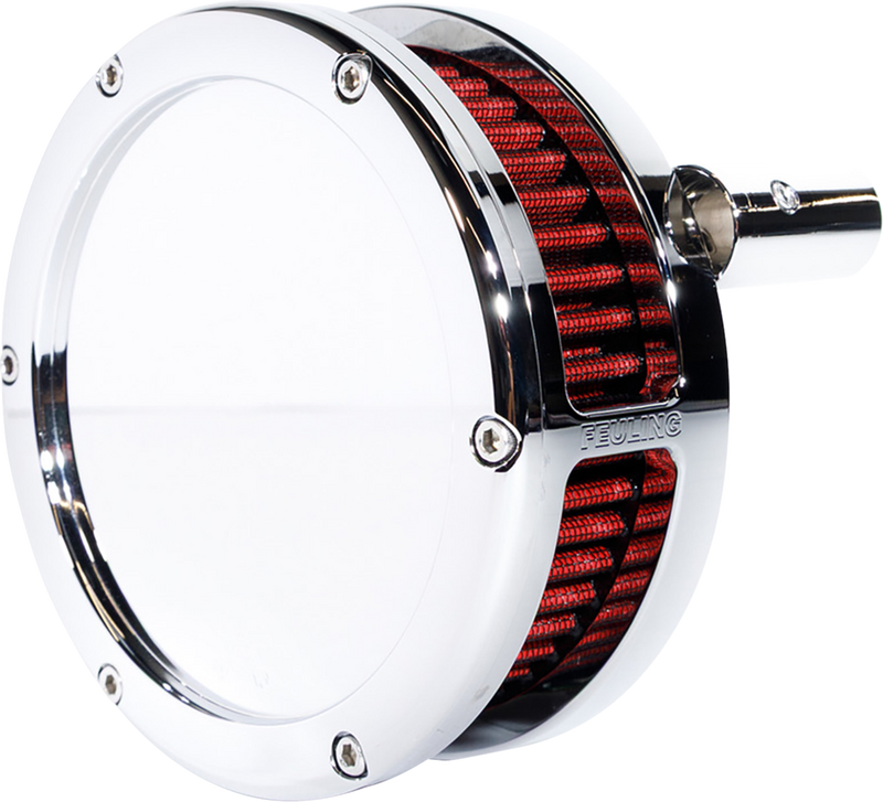 FEULING PARTS BA Slim Air Cleaner Kit - Chrome - Red Filter - '93-'99 EVO Big Twin 5467-S