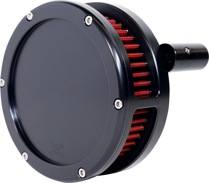 FEULING PARTS BA Slim Air Cleaner Kit - Black - Red Filter - '08-'17 Twin Cam 5453-S