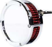 FEULING PARTS BA Slim Air Cleaner Kit - Chrome - Red Filter - '08-'17 Twin Cam 5457-S