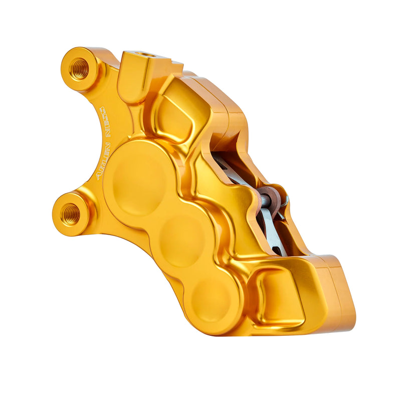 ARLEN NESS 6-PISTON DIFFERENTIAL BORE BRAKE CALIPERS, 11.8" GOLD - LEFT - Harley-Davidson '06-'22 - 02-225