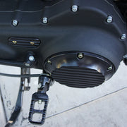 JOKER MACHINE Derby Cover - Black/Silver - Finned - '04-'22 XL - 10-690B - PartsOutlet.com.au