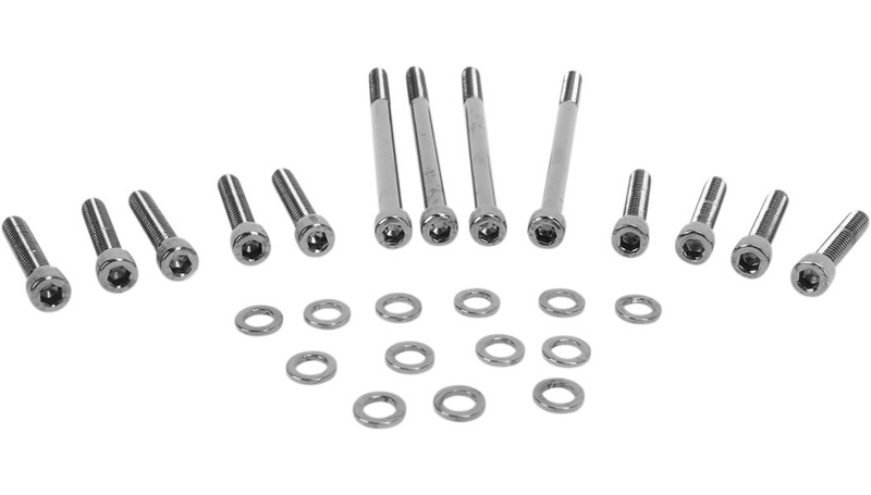 DRAG SPECIALTIES Bolt Kit Primary Knurled - Harley-Davidson 2007-2017 - MK672BK - PartsOutlet.com.au