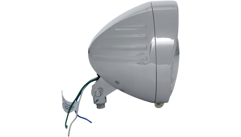 DRAG SPECIALTIES Headlight with Visor 6-1/2" - Grooved - 20-0338-BXLB1