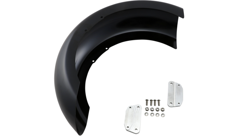 KLOCK WERKS Slicer Fender Kit - w/ Satin Blocks - Steel - 18" - Softail '18-'25 - KWF-02-0511