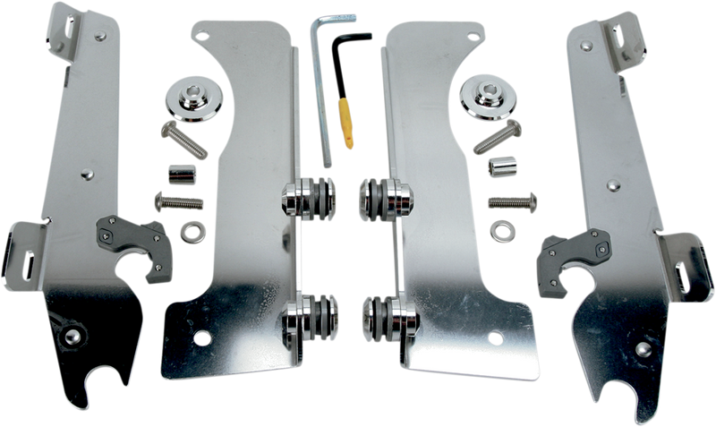 MEMPHIS SHADES Batwing Trigger Lock Mounting Kit - Yamaha XV 2006-2015 - Polished MEK1937 - PartsOutlet.com.au