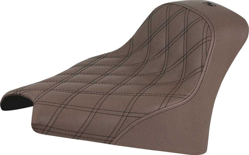 SADDLEMEN Renegade™ Solo Seat - Brown - Lattice Stitch - Scout '25 I25-33-002BLS