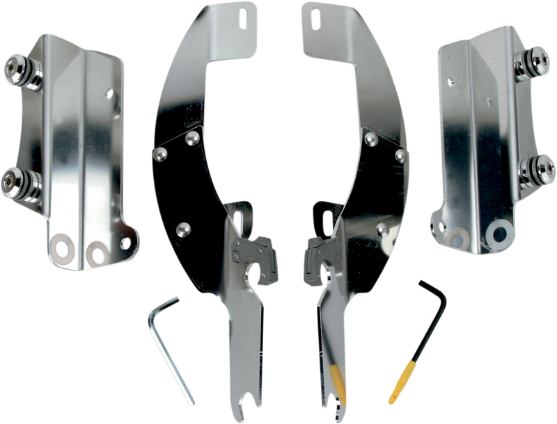 MEMPHIS SHADES Batwing Trigger Lock Mounting Kit - Kawasaki Nomad 2001-2004 - Polished MEK1947 - PartsOutlet.com.au