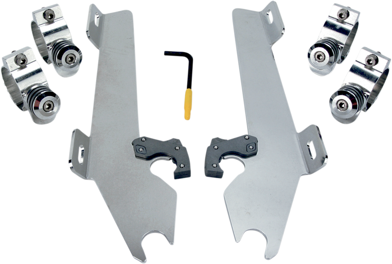 MEMPHIS SHADES Batwing Trigger Lock Mounting Kit - Stateline/Sabre 2010-2016 - Polished MEK1945 - PartsOutlet.com.au