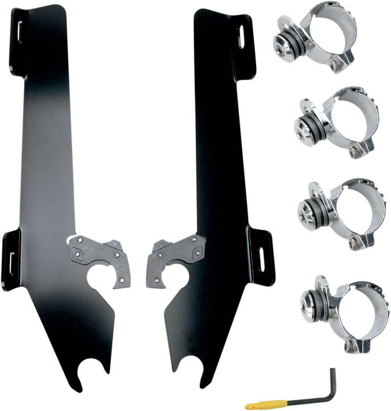 MEMPHIS SHADES Batwing Trigger Lock Mounting Kit - Stateline/Sabre 2010-2016 - Black MEK1946 - PartsOutlet.com.au