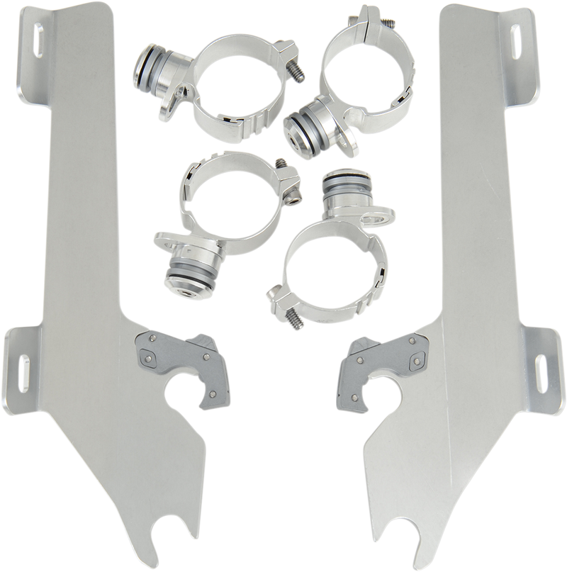 MEMPHIS SHADES Batwing Trigger Lock Mounting Kit - Yamaha Raider 2008-2017 - Polished MEK1953 - PartsOutlet.com.au